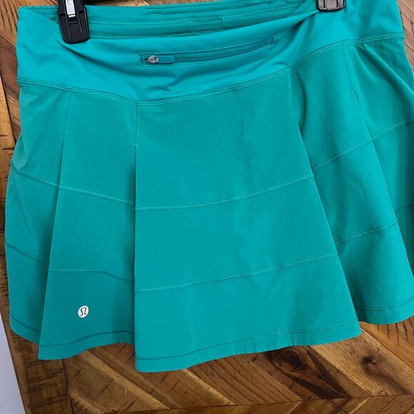 Lululemon Pace Rival Skirt Long Kelly Green Size 8 - Picture 3 of 5